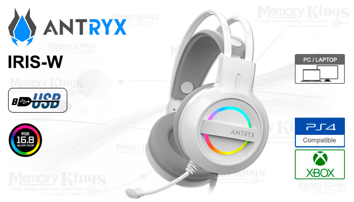 AURICULAR Gaming ANTRYX IRIS-W GRAY AGH-7100WGY