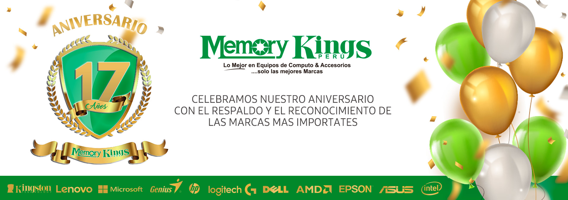 MEMORY KINGS 17 ANIVERSARIO - Memory Kings, lo mejor en equipos de computo y  accesorios